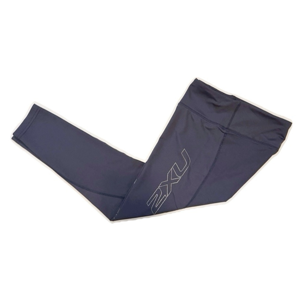 2XU Hyoptik Blue Gray Compression Crop Tights Medium